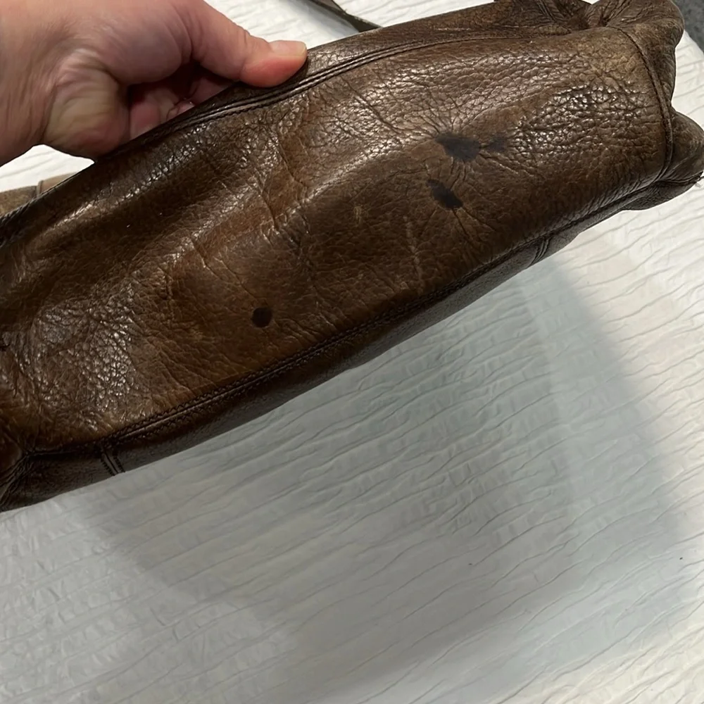 Cole Haan messenger bag brown distressed laptop book bag school bag‎ business